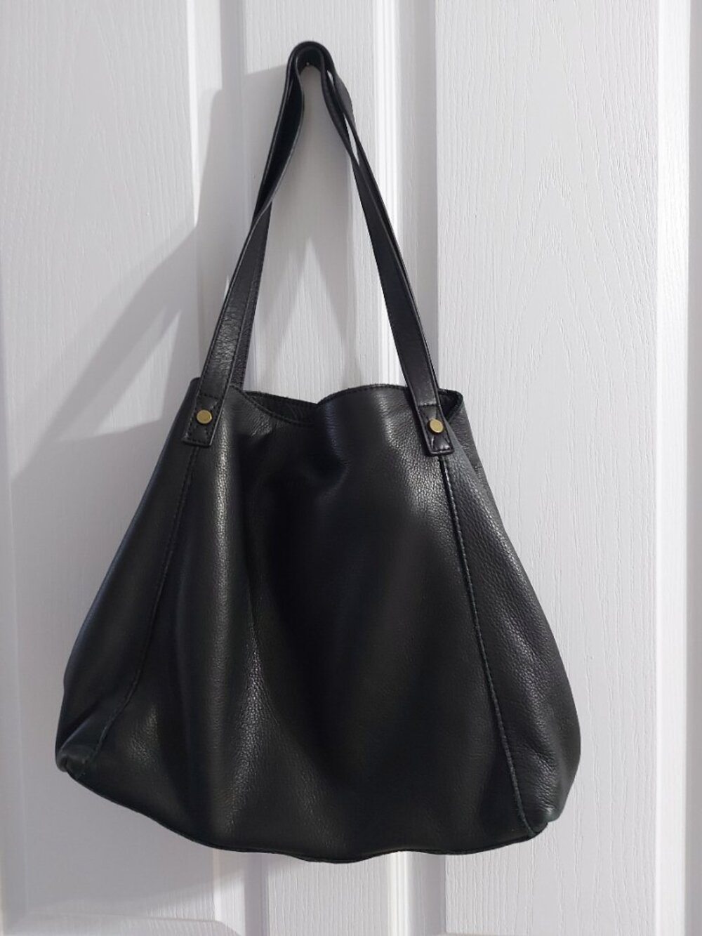 AMERICAN LEATHER CO.,3 COMPARTMENT SHOULDER BAG